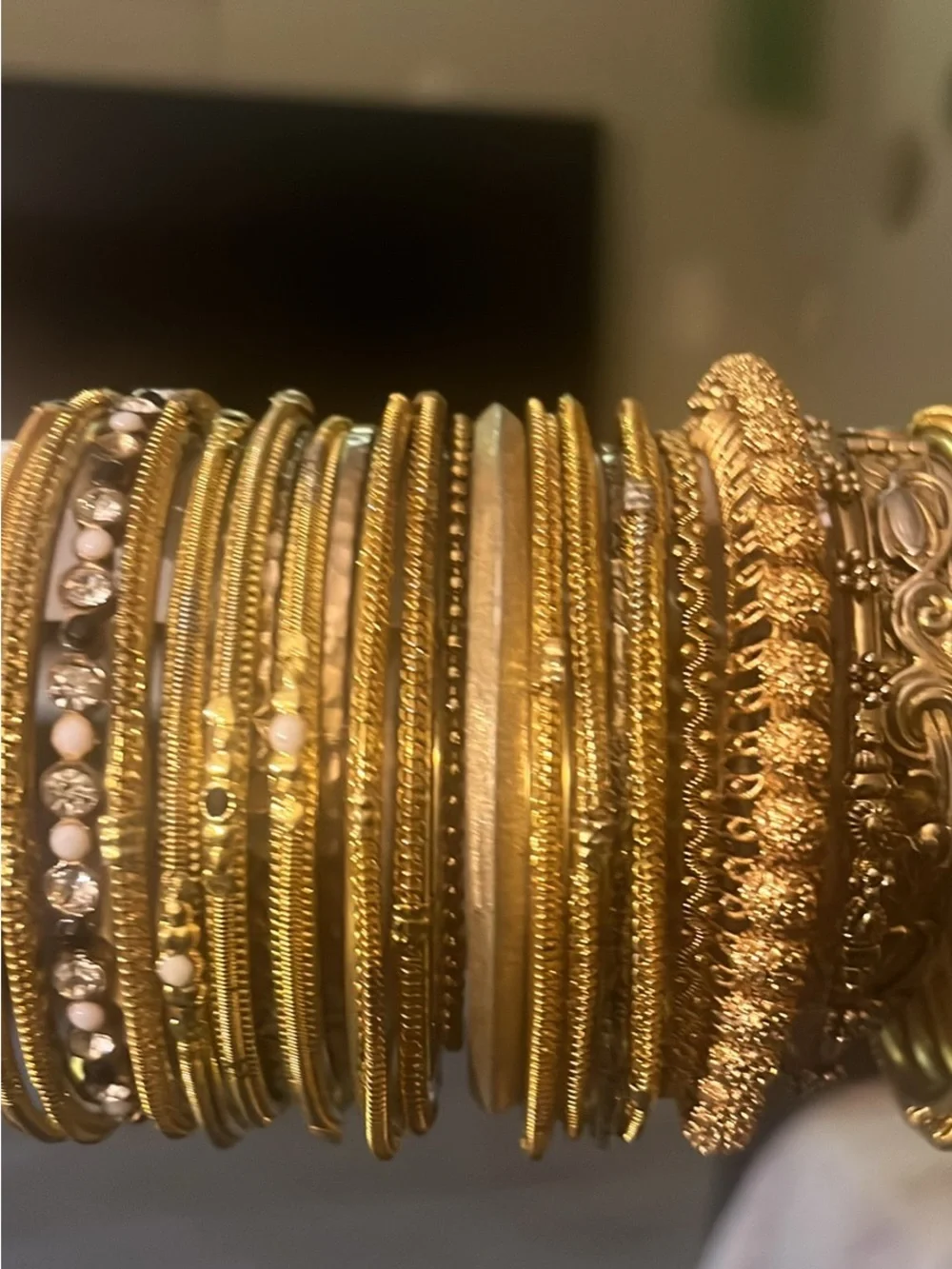 Gold Tone Stackable Women's  bangles